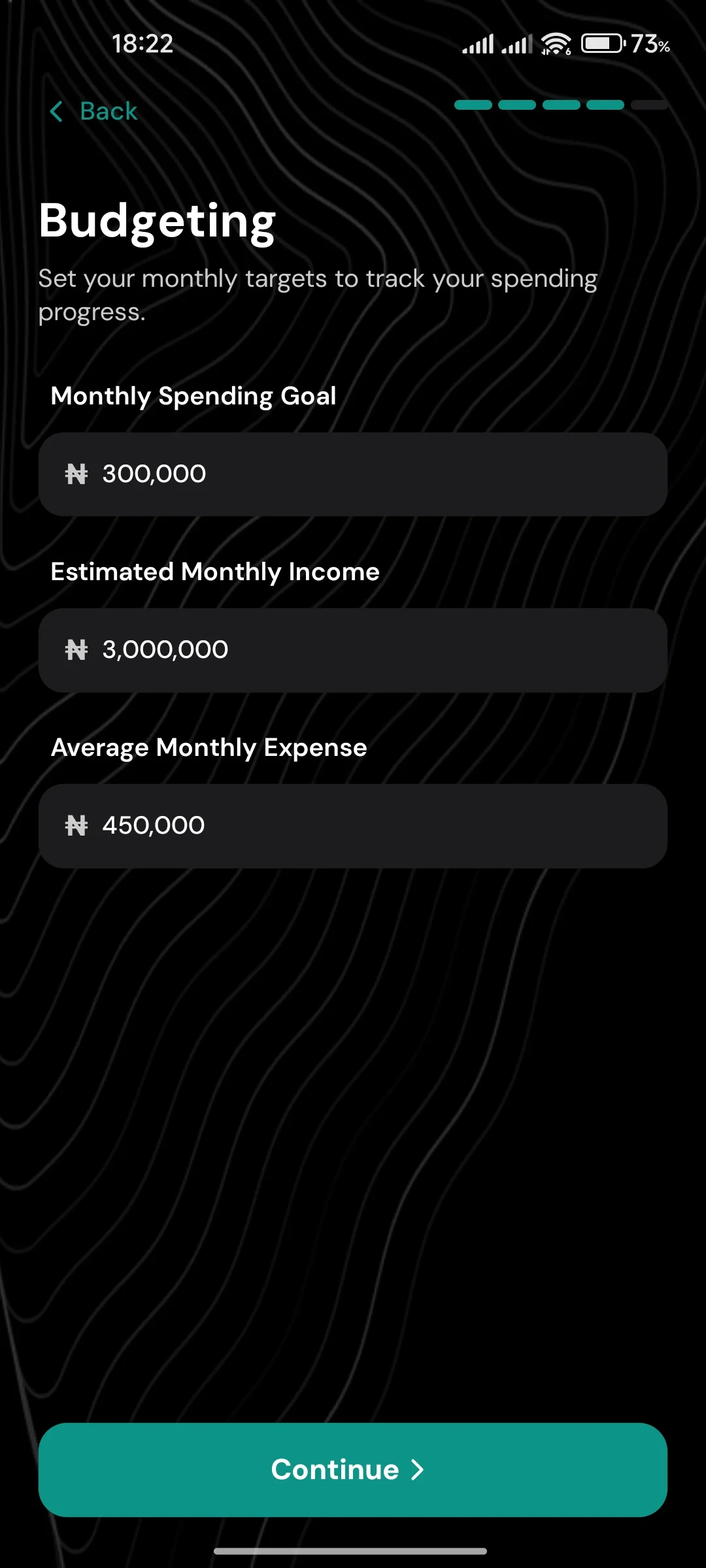 Vera transaction history with spending entries